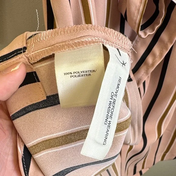 Ann Taylor Pink and Black Striped Long Sleeve Dress - Picture 6 of 6